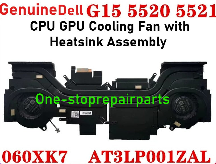 CPU GPU Cooling Fan Heastsink Assemble For Dell G15 5510 5511 5515 5520 5521 5525 Radiator Fan Module 0JPVVG 05YW78 0CD2W3 0C6FY4 060XK7 08J8F5 0Y5MJD 0XF50C 0G7V1F 01FM26 0V1KC2 Dell laptop repair parts