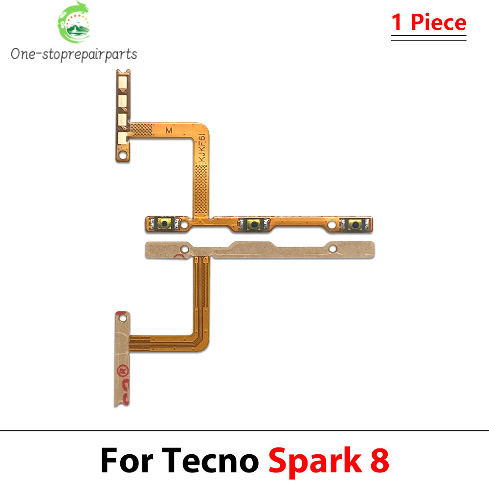 Power on off Volume Key Button Flex Cable For Infinix Tecno Spark 7 8 8C 10 10C 20 20C 30C Pro Go 2020 2022 2023 2024  infinix phone repair parts