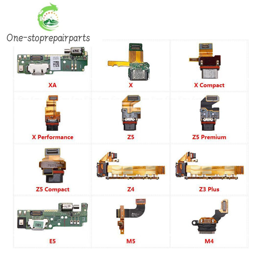 Power Charging Connector Plug Port Dock Board Flex Cable For Sony Xperia XA X M5 M4 E5 Z3 Z4 Z5 Compact Premium Plus Performance Sony phone repair parts