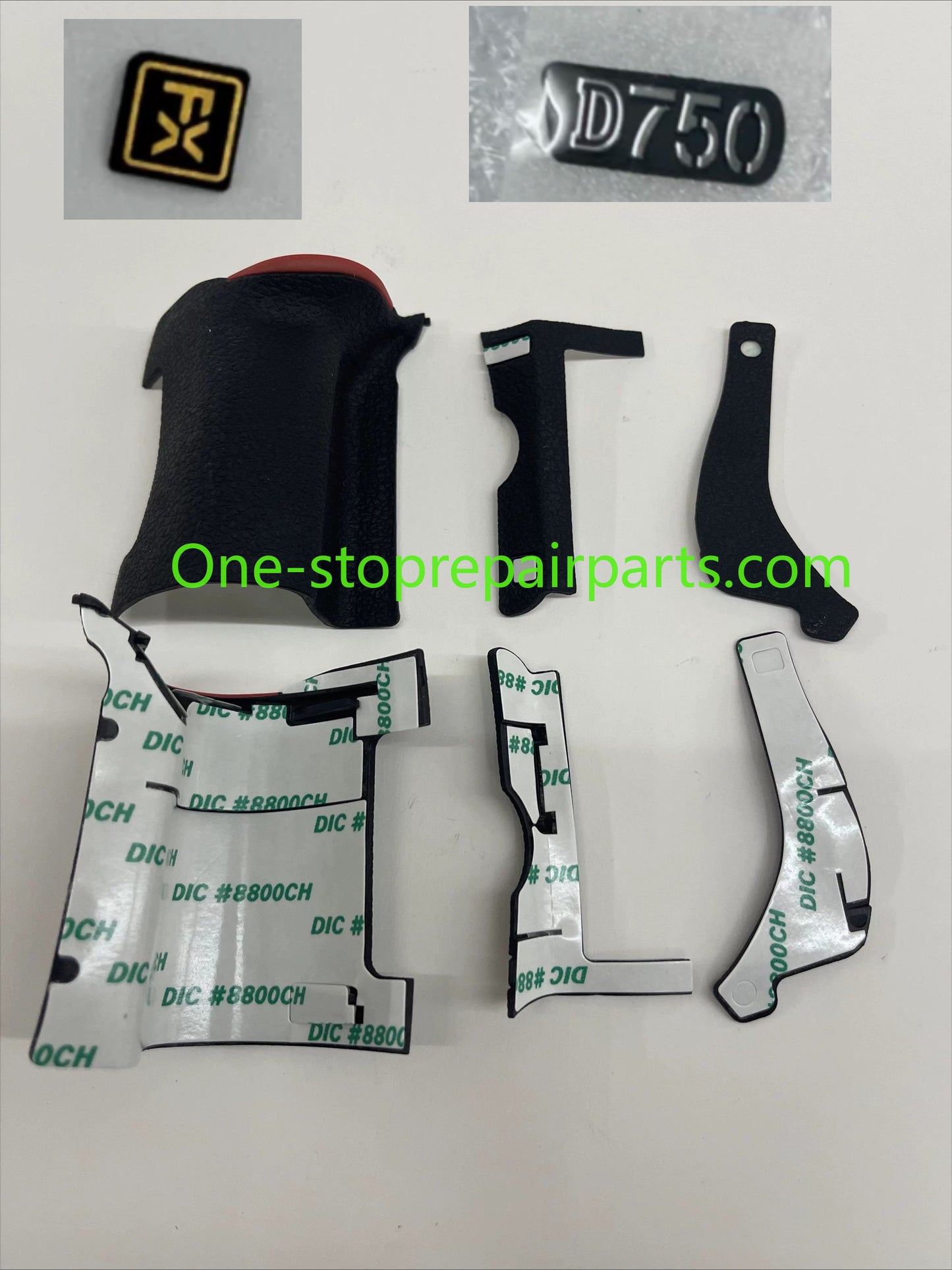 Nikon D750 THUMB/SIDE/GRIP RUBBER SET hand grip thumb side leather REPAIR PARTS + ADHESIVE Digital Camera Repair parts
