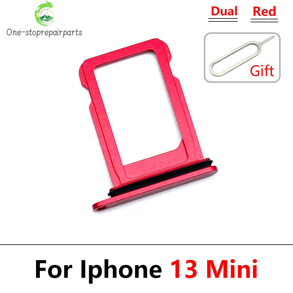 10Pcs New For iPhone 13 Pro 13Pro Max Mini Dual SIM Card Tray Slot Holder Adapter Accessories iPhone phone repair parts