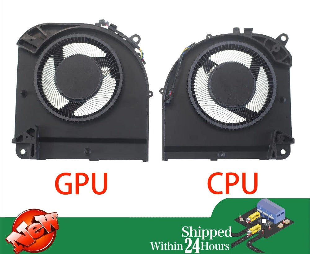 Laptop CPU GPU Cooling Fan DC12V 0.6A 4-Pin for Gigabyte Aorus 15 BSF 9MF X5LF RTX 4070 Gigabyte laptop repair parts