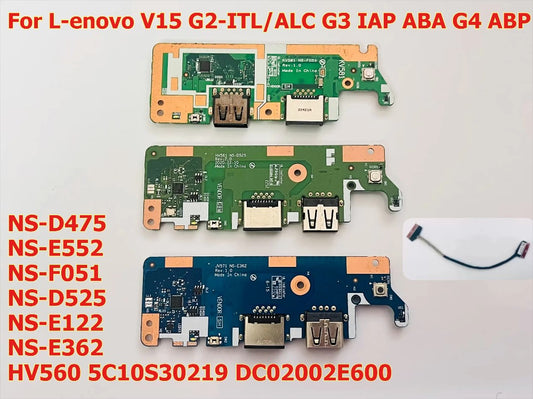USB/IO daught board For Lenovo V15 G2-ITL/ALC G3 IAP ABA G4 ABP NS-D475 E552/F051/D525 E122 E362 DC02002E600 switch board cable Lenovo laptop repair parts