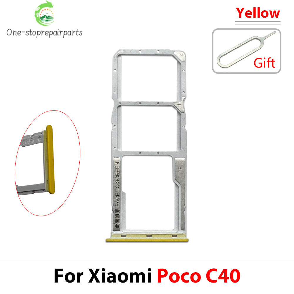 New For Xiaomi Poco C40 C71 C65 C75 C85 SIM Card Slot SD Card Tray Holder Adapter  Xiaomi  Xiao mi phone repair parts