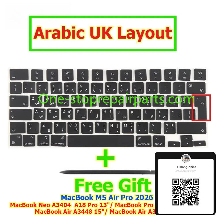 Keycap Key Cap keycaps A3404 A18 Pro 13" MacBook Neo A3434 14"  A3448 15" A3449 13" MacBook Air Pro M5 for Macbook 14" 15 13 keyboard repair