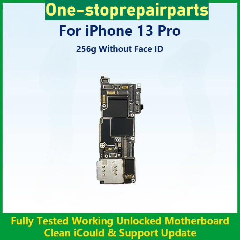 Fully Tested Authentic Motherboard For iPhone 13 Pro 128g/256g/512g Unlocked Mainboard With Face ID Cleaned iCloud Fast Shipping iPhone phone repair parts