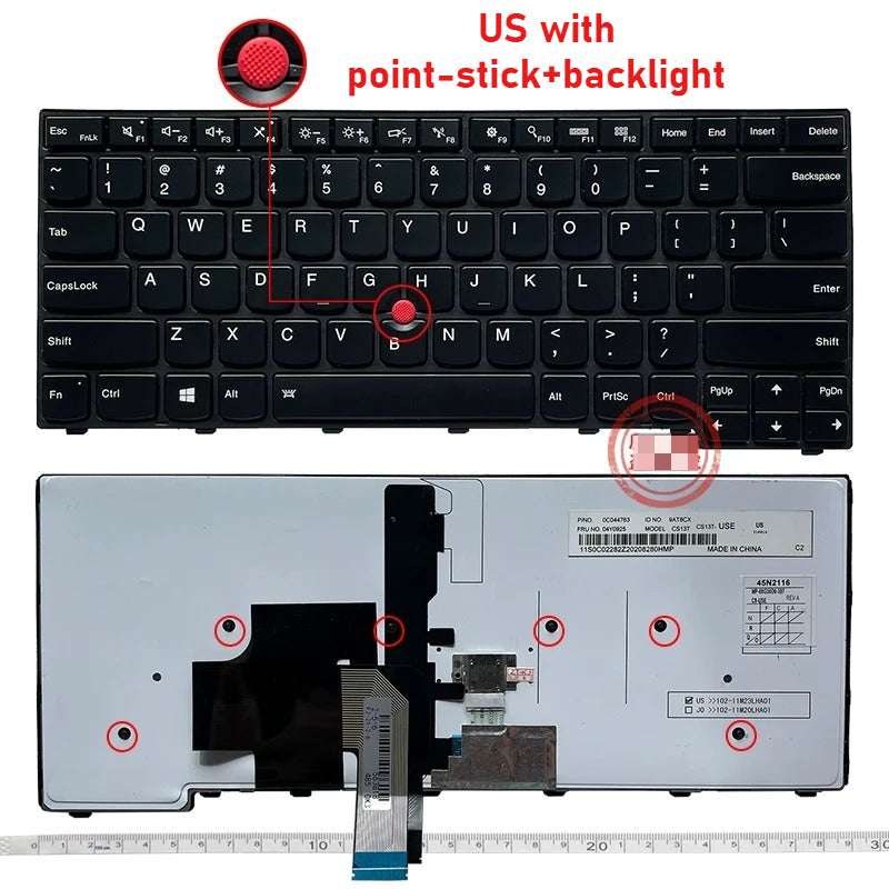 Laptop keyboard for Lenovo Thinkpad T440/S T440P E431 T431S E440 L440 L470 T460 T440P T450S T450 L470 L460 L450 T431S T440/S keyboard Lenovo laptop repair parts