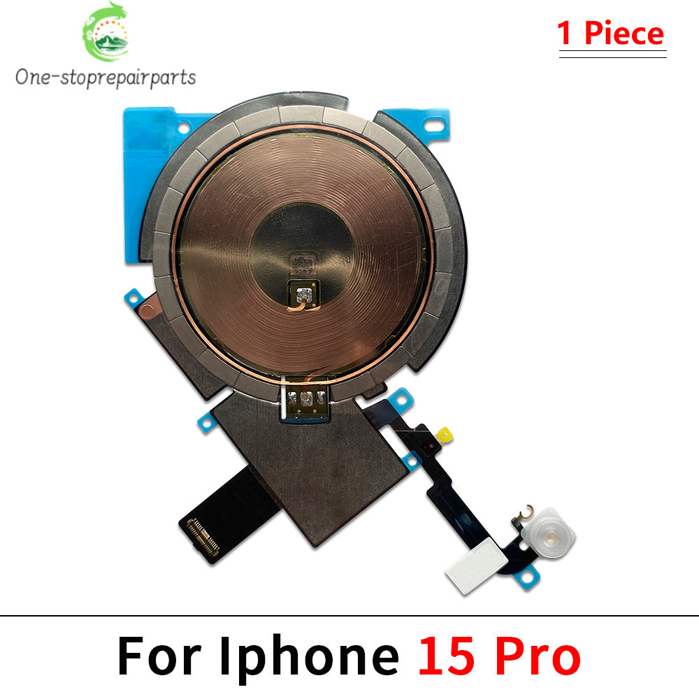 Wireless Charging Coil Flex Cable For iPhone 14 15 16 17 Pro Max Plus Air Charger Panel Sticker WPC Pad Chip Volume Tape Parts iPhone phone repair parts