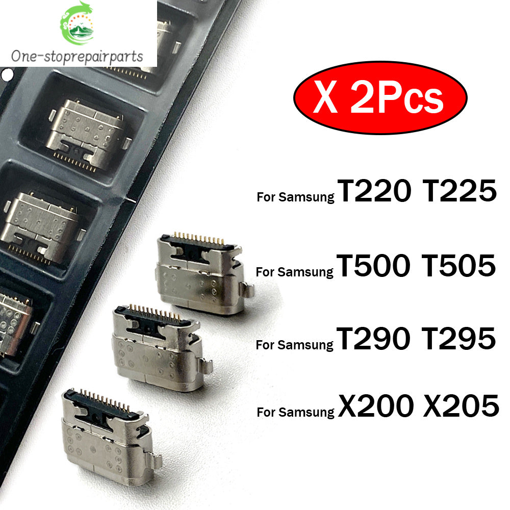 2Pcs, USB Charging Port Connector Charge Jack Socket Plug Dock For Samsung Tab T500 T505 T507 T220 T225 T290 T295 T297 X200 X205 Samsung phone repair parts