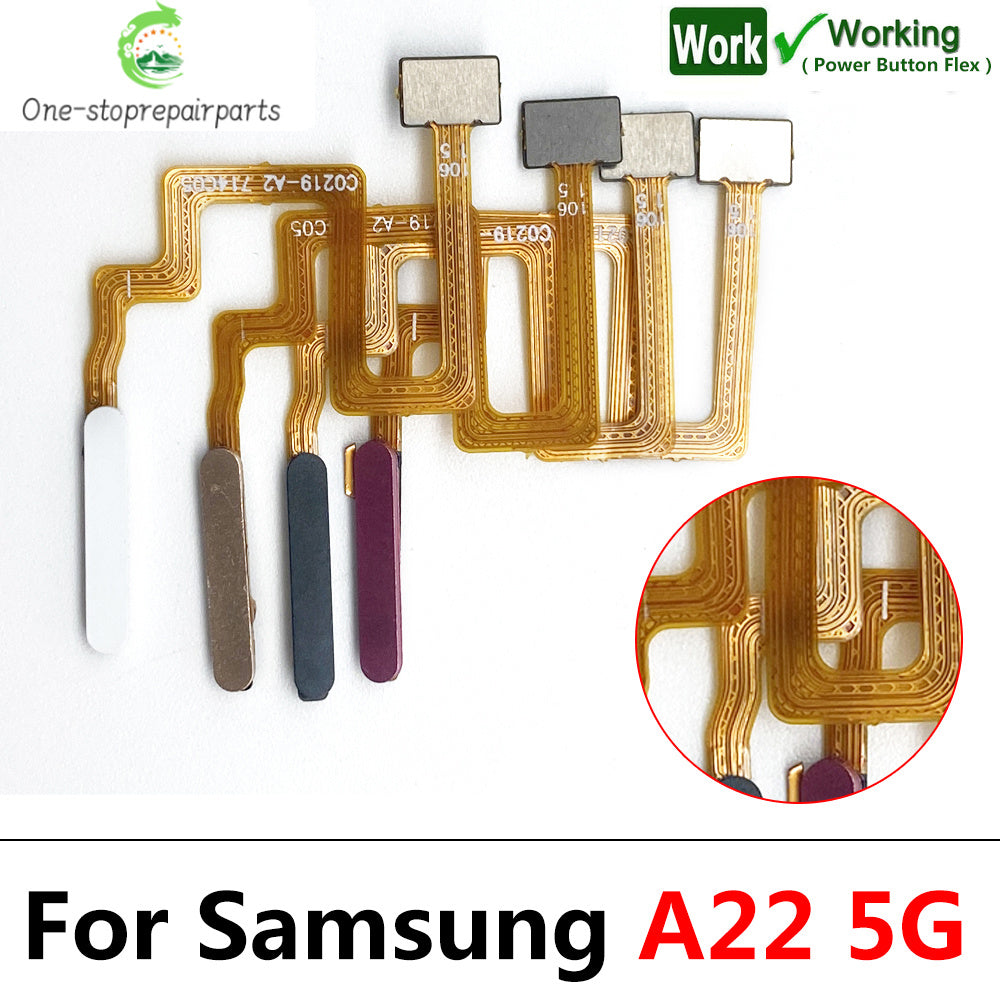 10Pcs, New For Samsung A12 A22 A32 4G 5G Fingerprint Sensor Home Return Key Menu Button Flex Ribbon Cable Samsung phone repair parts