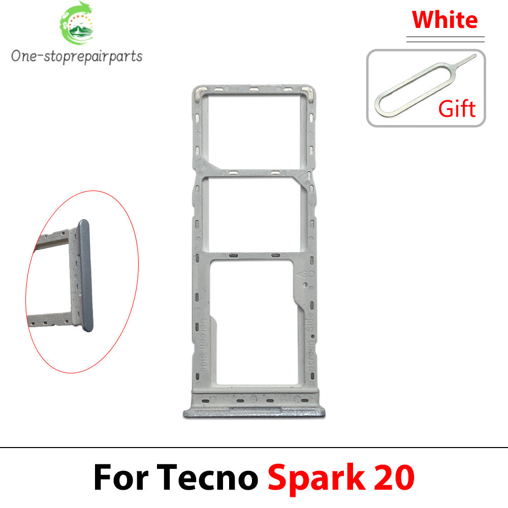 10Pcs, New For Tecno Spark 10 10C 20 20C 30C Pro / For Infinix Zero 30 4G 5G SIM Card Tray Slot Holder Replacement Parts  infinix phone repair parts