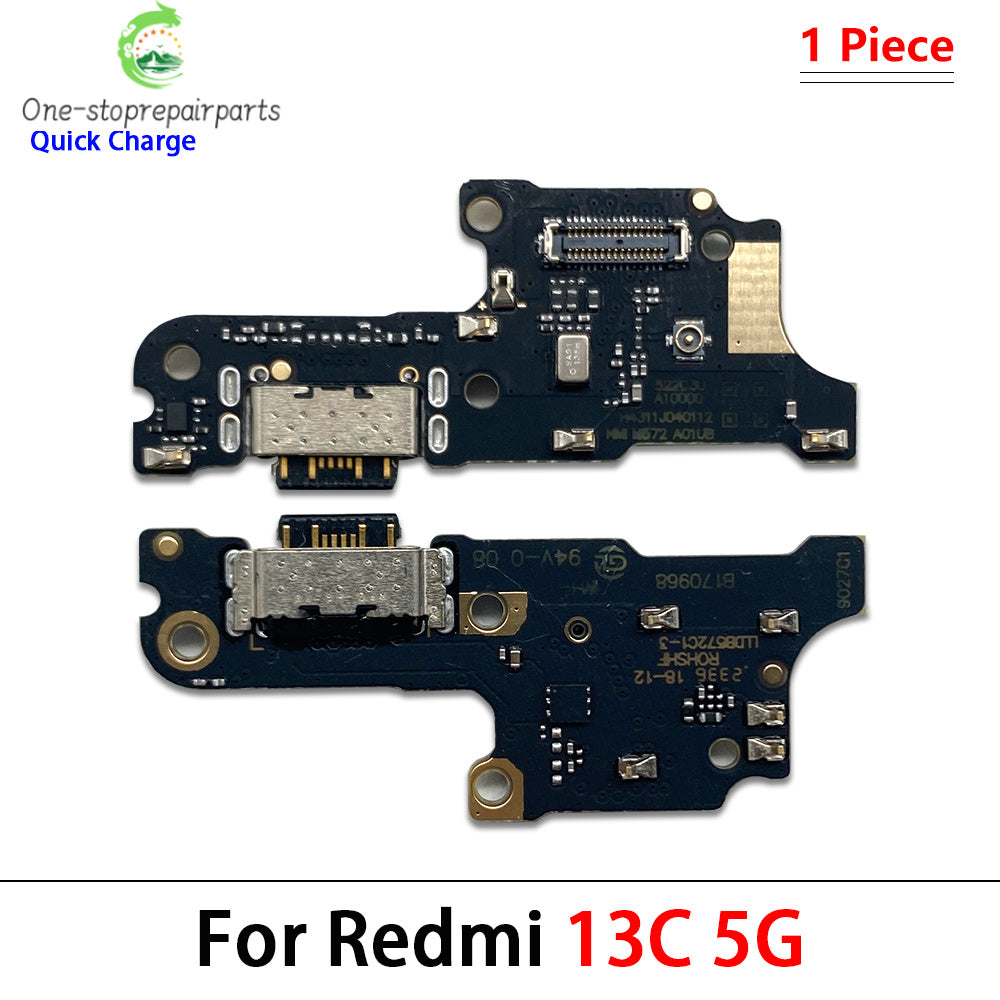 New USB Charging Port Board Flex Cable Connector For Xiaomi Redmi 8 8A 9 9C 9A 9T 10C 12C 10A 10 12 12C 13C 13 4G 5G Microphone Xiaomi  Xiao mi phone repair parts