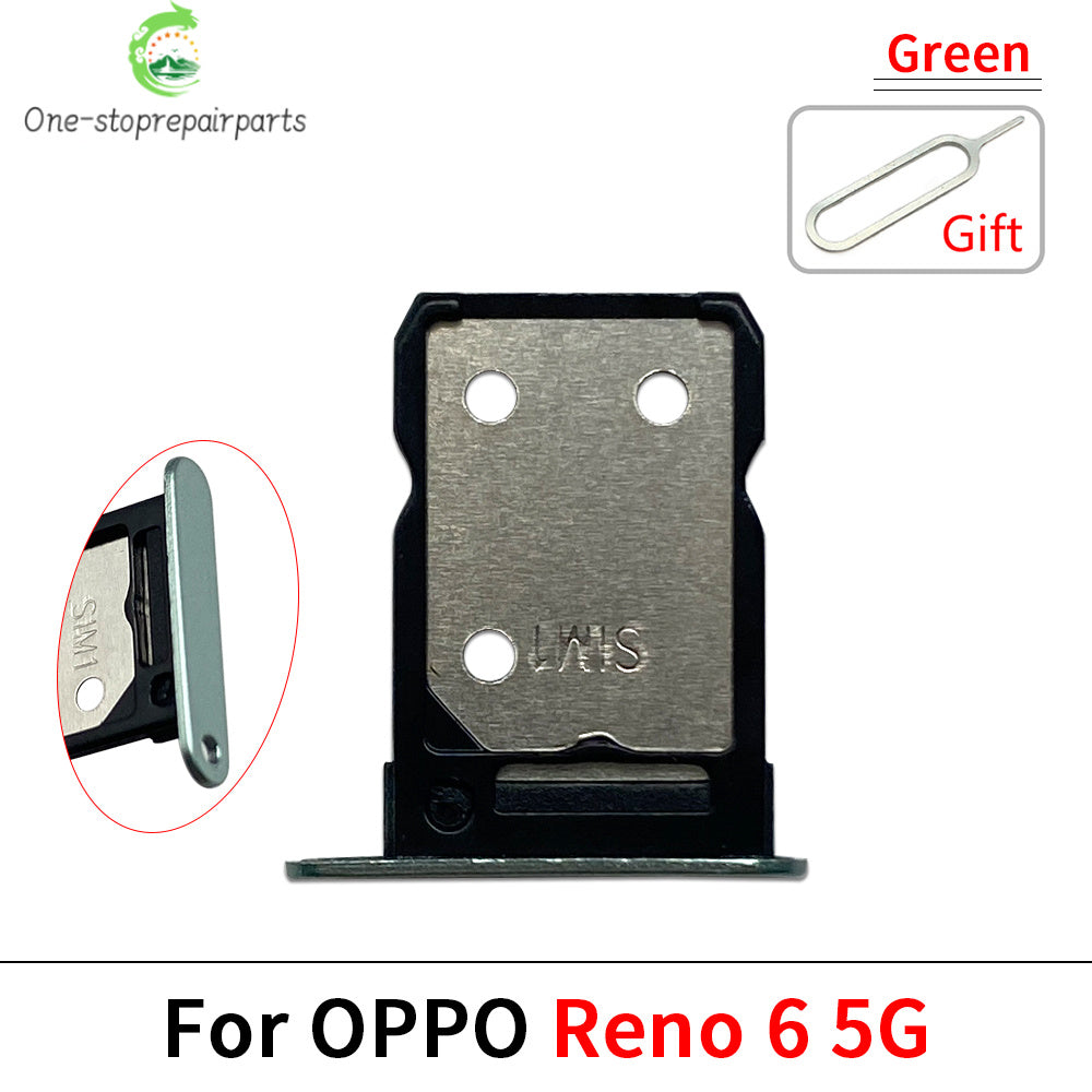 New For OPPO Reno 5 6 8 10 8T Pro Lite 4G 5G SIM Card Slot SD Card Tray Holder Adapter OPPO phone repair parts
