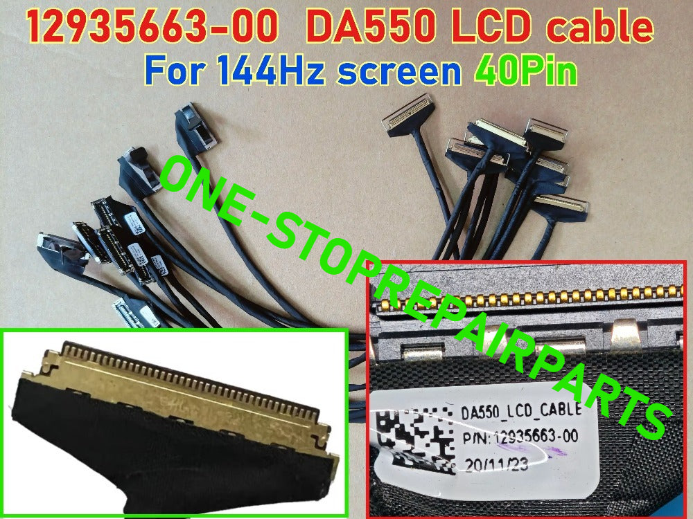 LCD Display Cable for Razer Blade 15 RZ09-0328 RZ09-0369 BASE RZ09-02705E75-R3U1 RZ09-0270 RZ09-0300 RZ09-0410 DA550 DA560 12935662-00 40PIN 12935663-00 13195393-00 12463211-00 N15RC2  Blade 15 17 14 EDP cable Razer laptop repair parts