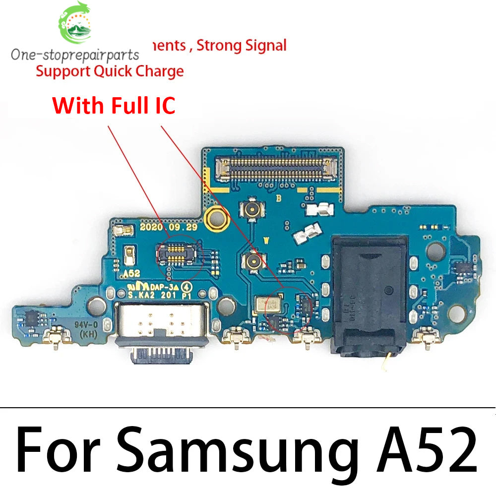 For Samsung A02 A12 A22 A32 A52 A72 A52s A03 A03s A04E 4G 5G USB Charging Port Dock Charger Connector Board Flex Cable Samsung phone repair parts