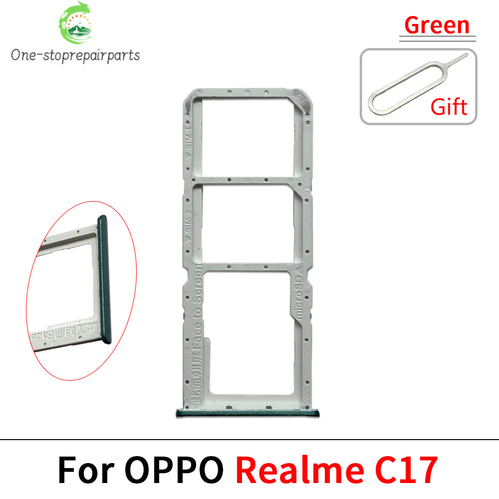 New For OPPO Realme C15 C31 C33 C25 C17 C12 SIM Card Slot SD Card Tray Holder Adapter Realme phone repair parts