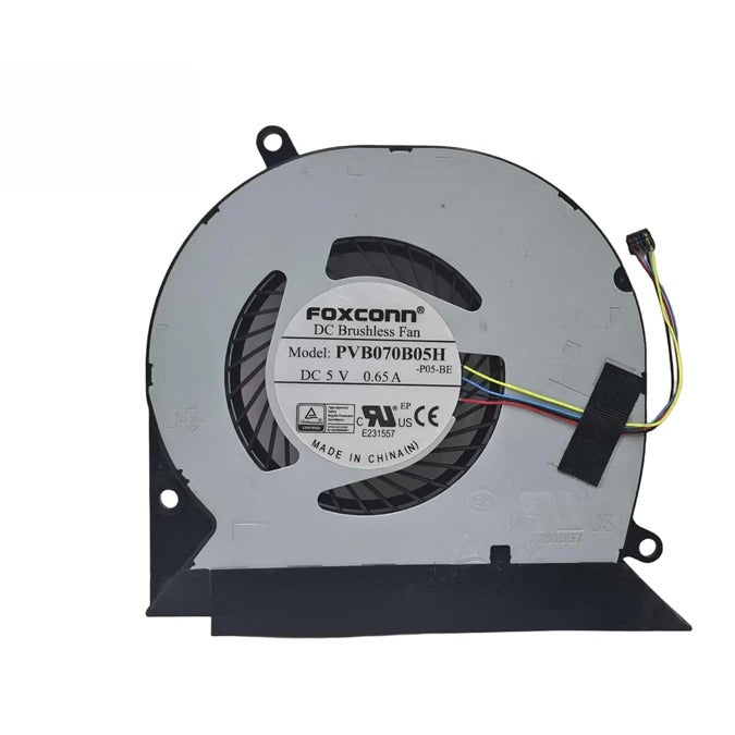 CPU Cooling Thermal Fan Assembly PVB070B05H For ASUS Chromebook Flip CX5 CM5 Plus CM3401FFA 13NX06M0T02011 Flip CX5500FEA CM5500FDA CX5500FEA 13NX0360T02011 C536EA C536FA DC5V 0.65A -P05-BE ASUS CPU cooling fan ASUS laptop repair parts