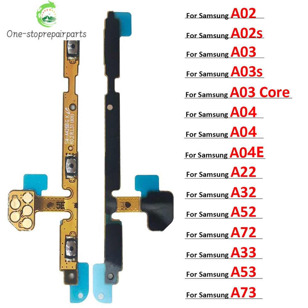 Power On Off Volume Side Button Key Flex Cable For Samsung A02 A02S A04 A04s A32 A52 A72 A03s A03 Core A13 A22 A33 A53 A73 4G 5G Samsung phone repair parts