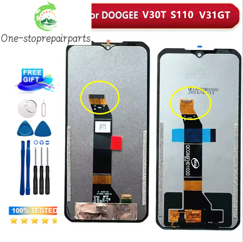 Original For DOOGEE V30 V30T V Max V31 GT V30 PRO S110 S118 LCD Display+Touch Screen Digitizer Assembly Replacement Display lcd Doogee phone repair parts