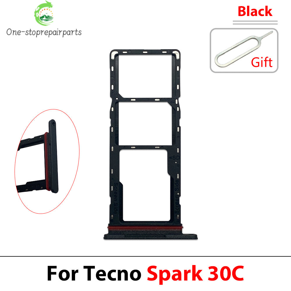 10Pcs, New For Tecno Spark 10 10C 20 20C 30C Pro / For Infinix Zero 30 4G 5G SIM Card Tray Slot Holder Replacement Parts  infinix phone repair parts
