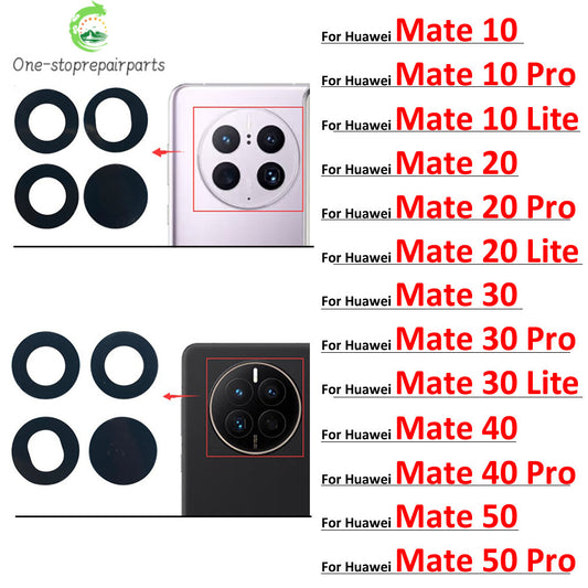 Back Rear Camera Glass Lens For Huawei Mate 10 20 30 40 50 lite Pro Glass With Sticker Glue Huawei phone repair parts