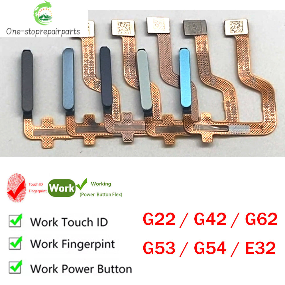 Home Button FingerPrint Touch ID Sensor Flex Cable For Motorola Moto G22 G42 G62 G53 G54 E32 Replacement Parts Motorola phone repair parts