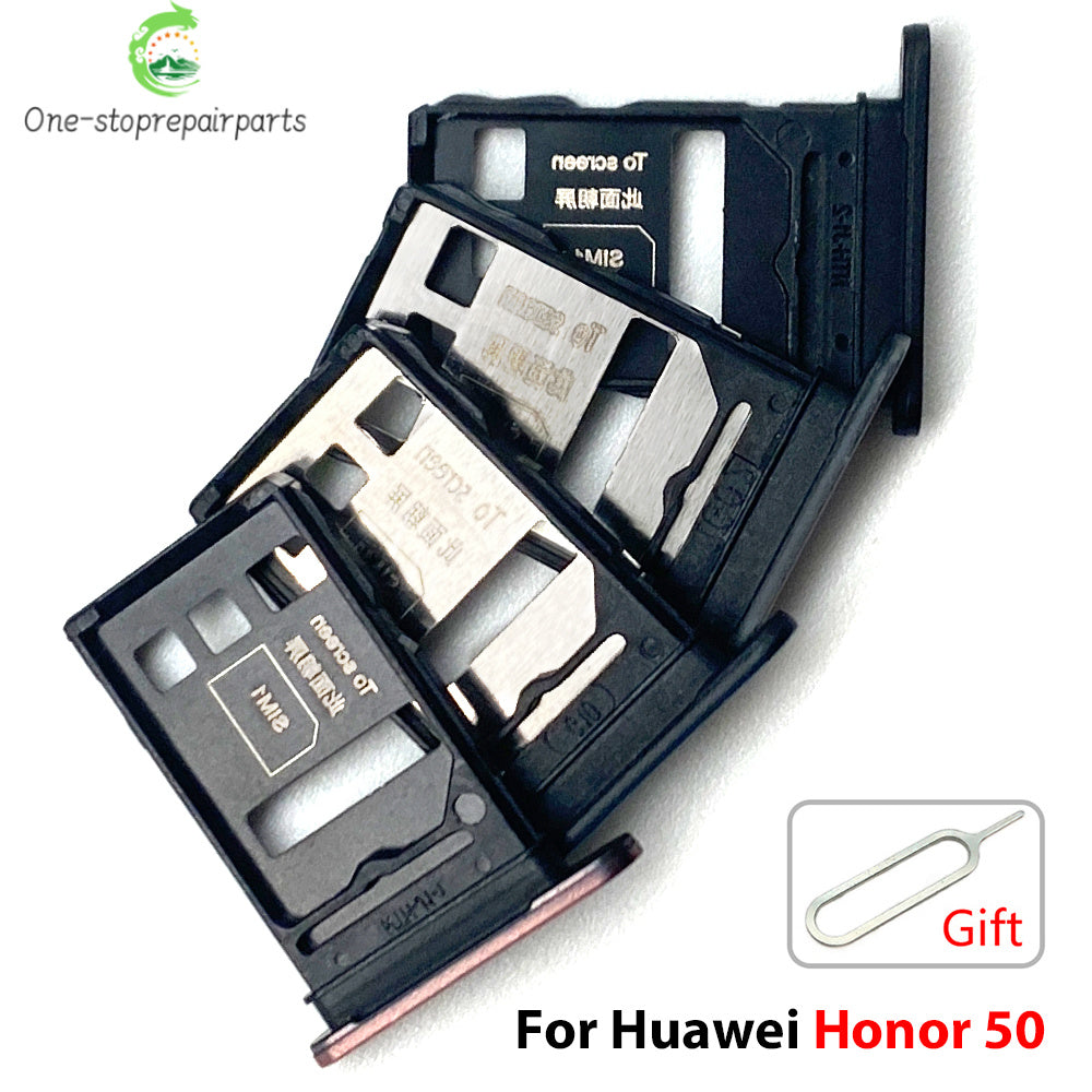New SIM Card Tray Slot Holder Adapter Accessories For Huawei Honor 50 Pro Se Lite Repair Parts Huawei phone repair parts