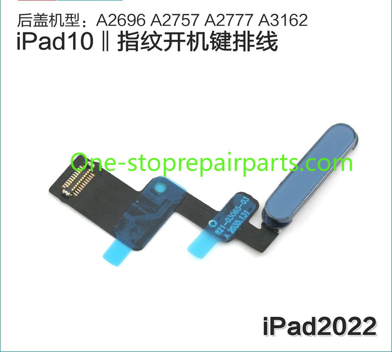 iPad 10 fingerprint cable A2696 power button A2757 A2777 fingerprint key A3162 power switch bank