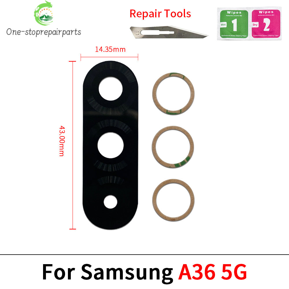 Rear Back Camera Glass Lens For Samsung A06 A16 A26 A36 A56 A07 A17 4G 5G Camera Glass With Glue Adhesive Samsung phone repair parts