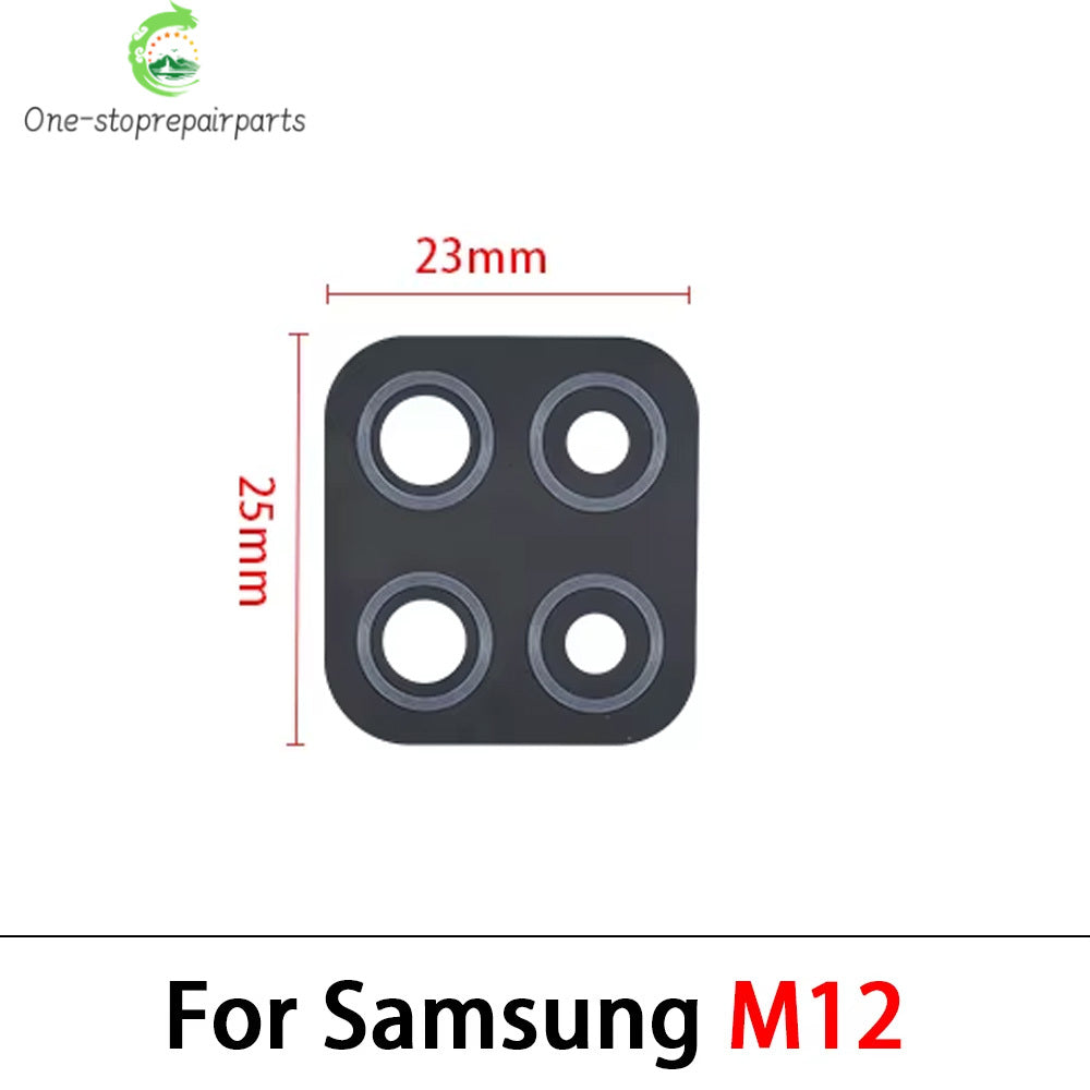 Rear Back Camera Glass Lens With Sticker For Samsung M10 M20 M30 M40 M12 M21 M21s M31 M31s M51 M32 M14 M54 M53