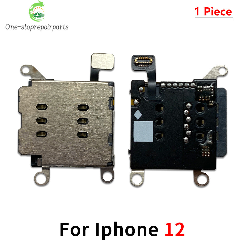 SIM Card Tray Socket Slot Adapter Connector Reader Flex Cable Dual SIM Card For iPhone 11 12 13 14 15 Pro Max Plus Mini iPhone phone repair parts