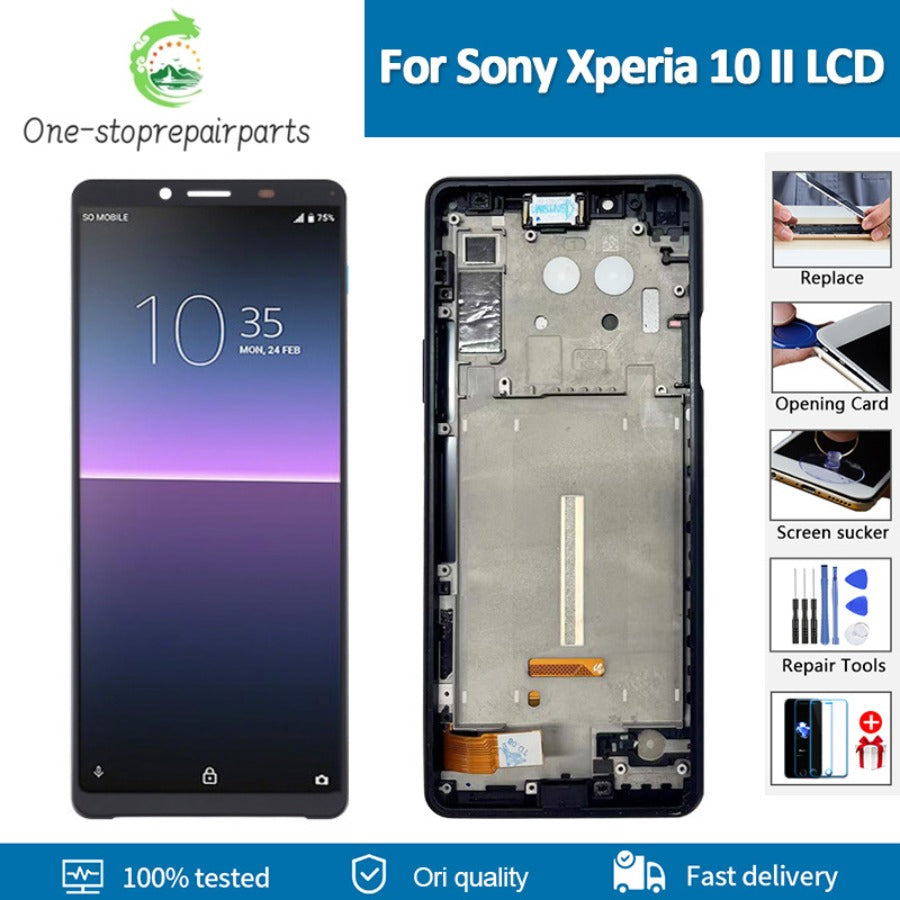 Original 6.0" lcd For Sony Xperia 10 II 10II lcd XQ-AU51 XQ-AU52 LCD Display Touch Digitizer Screen Assembly Replacement Parts Sony phone repair parts