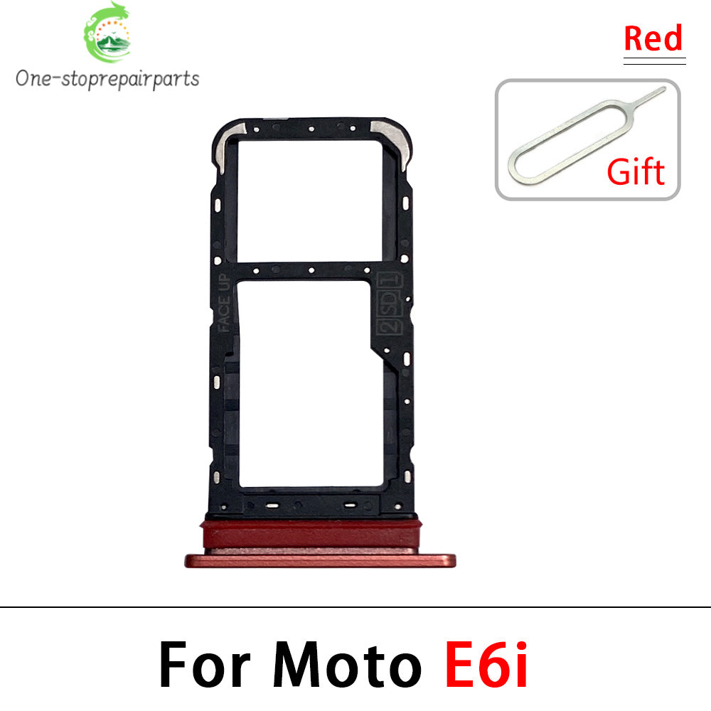 New For Motorola Moto E6i E20 E30 E40 E32 Edge 20 Pro SIM Card Slot SD Card Tray Holder Adapter Motorola phone repair parts