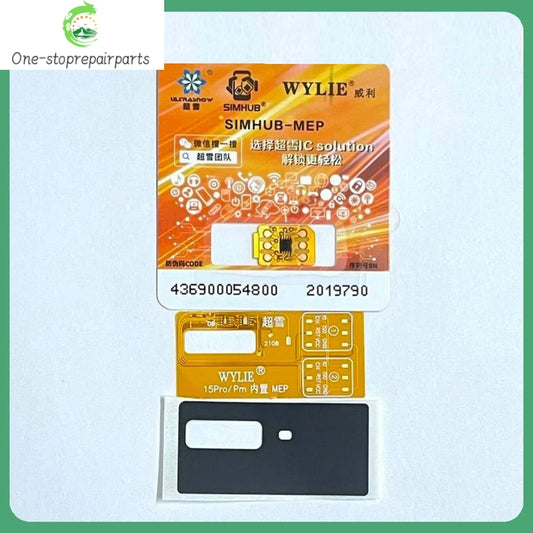 WYLIE US Version Esim to Sim Dual Card Flex Ca‮lb‬e Builtin MEP Integration Solution Support Super Snow IC for iPhone 15 ProMax Professional Repair Tools