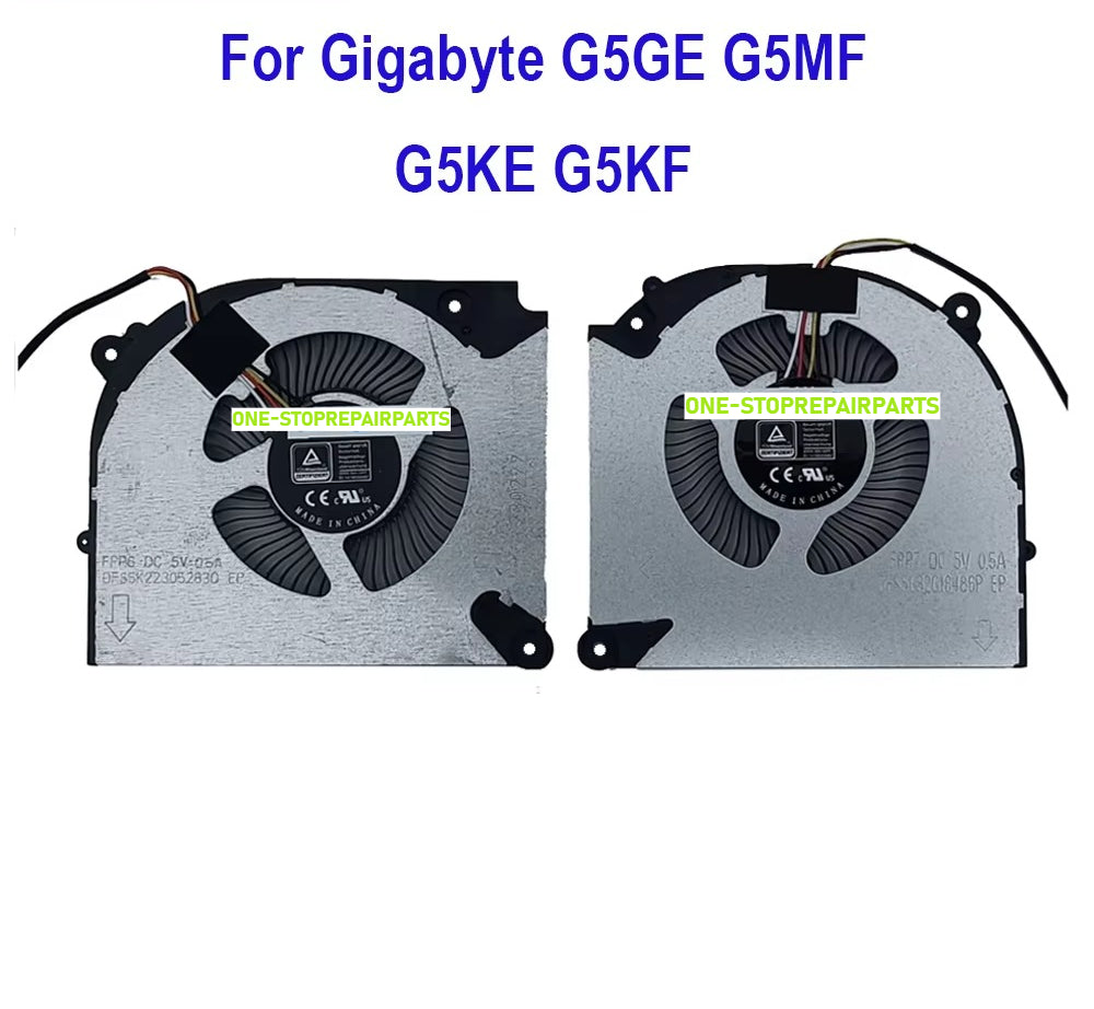 Gaming Laptop Cooling CPU GPU Fan For Gigabyte G5 KF KE GE MF G5KF G5KE G5GE G5MF 2023 FPP6 DFS5K22305283Q FPP7 DFS5L32G16486P Gigabyte laptop repair parts