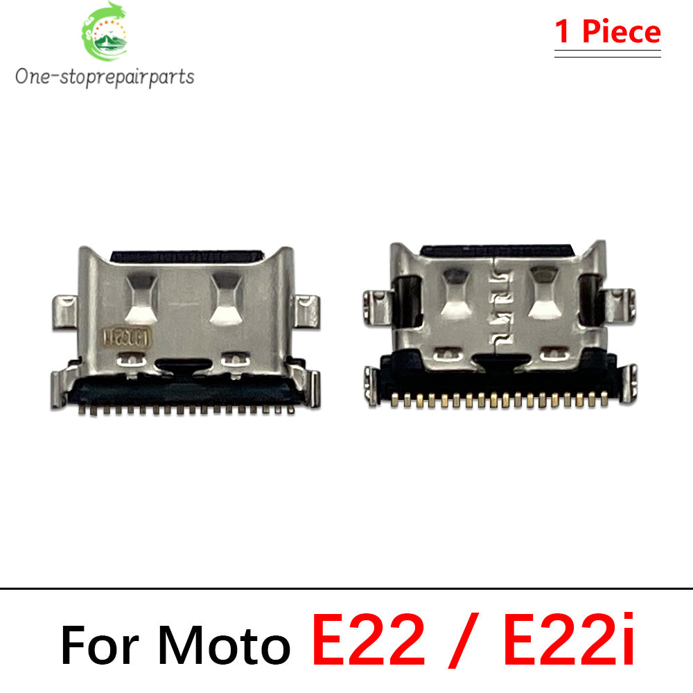 2Pcs, Charger USB Charging Port Dock Connector Socket For Moto Edge 20 30 40 50 Neo E6 E6s E7 E13 E14 E20 E30 E32 E22 Plus Play Motorola phone repair parts