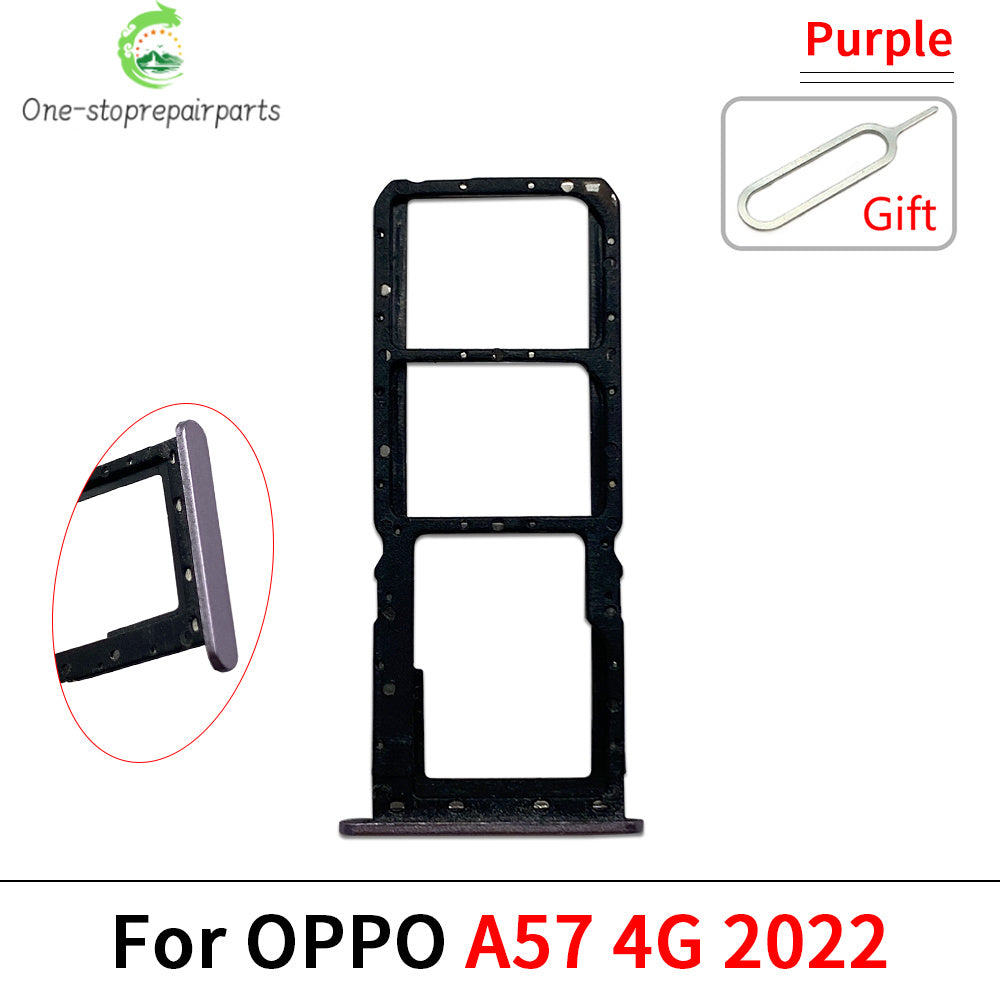10Pcs, SIM Card Tray Slot Holder For OPPO A52 A53 A54 A55 A57 A58 4G 2022 Replacement Parts OPPO phone repair parts