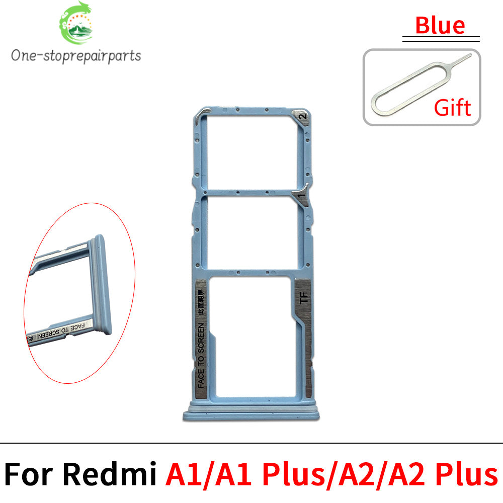 10Pcs/Lot, SIM Card Tray Slot Holder Adapter Accessories For Redmi A1 A2 A3 Plus Redmi phone repair parts