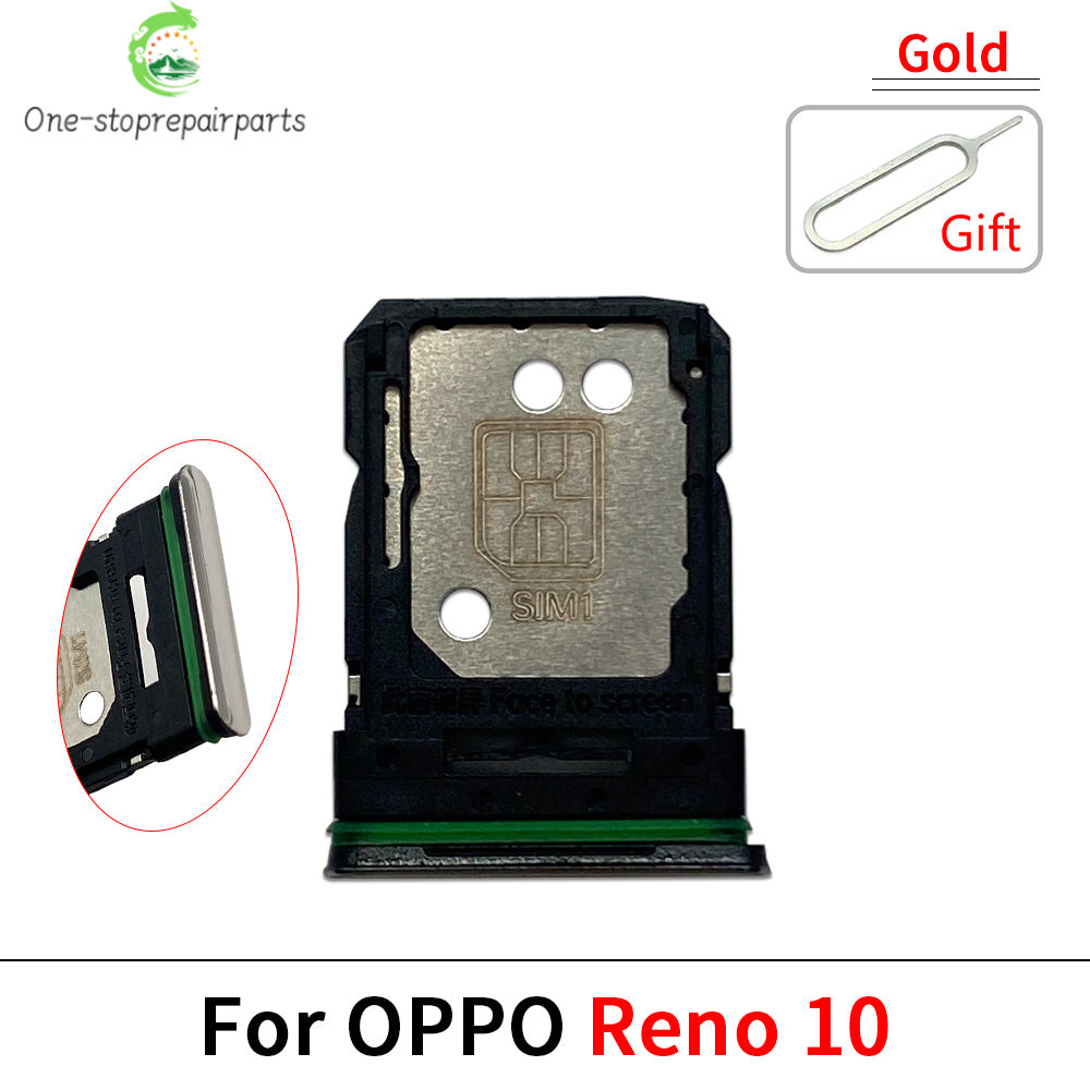 New For OPPO Reno 5 6 8 10 8T Pro Lite 4G 5G SIM Card Slot SD Card Tray Holder Adapter OPPO phone repair parts