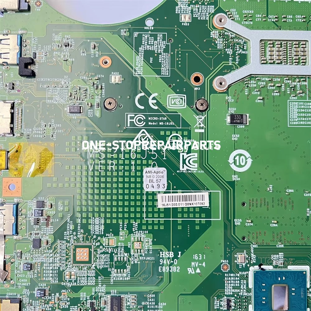 For MSI GE62 GE72 Motherboard MS-17951 MS-1795 MS-16J51 MS-16J5 GTX960M I5-6300HQ i7-6700HQ100% Test OK MSI laptop repair parts