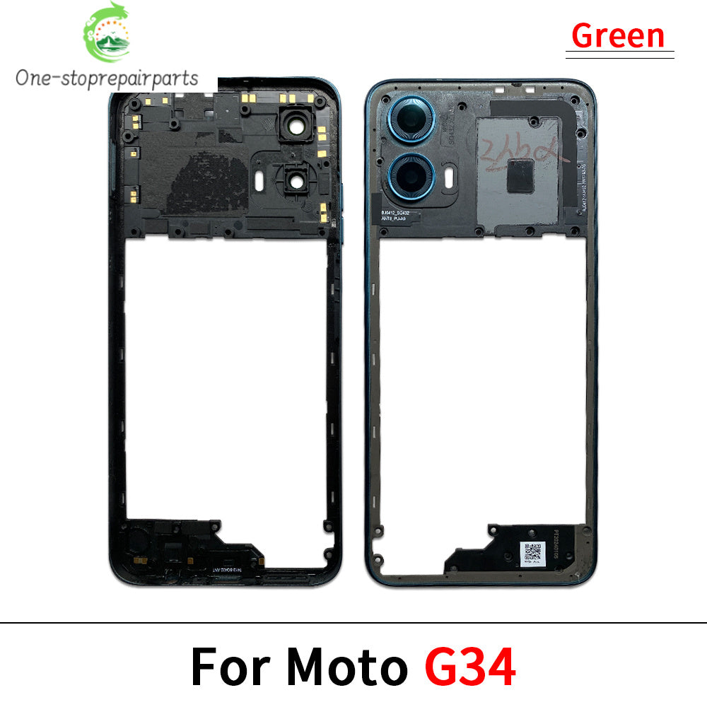 New Middle Frame Holder Housing Bezel Plate For Motorola Moto G04 G23 G34 G53 G54 G62 G72 G73 5G Replacement Repair Parts Motorola phone repair parts