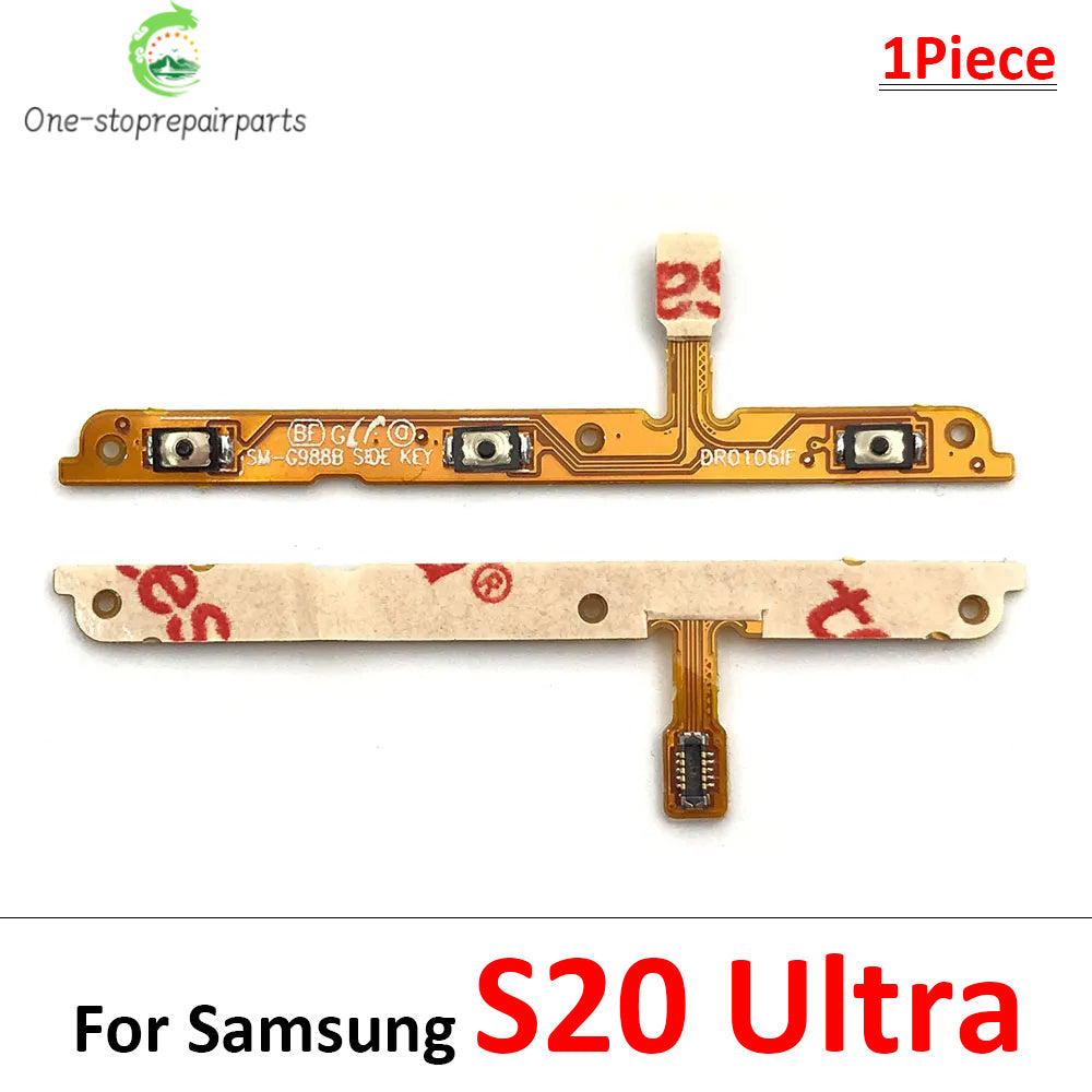 50Pcs, Power on/off Volume Key Button Flex Cable For Samsung S20 S21 S22 S23 Plus Ultra Fe Samsung phone repair parts