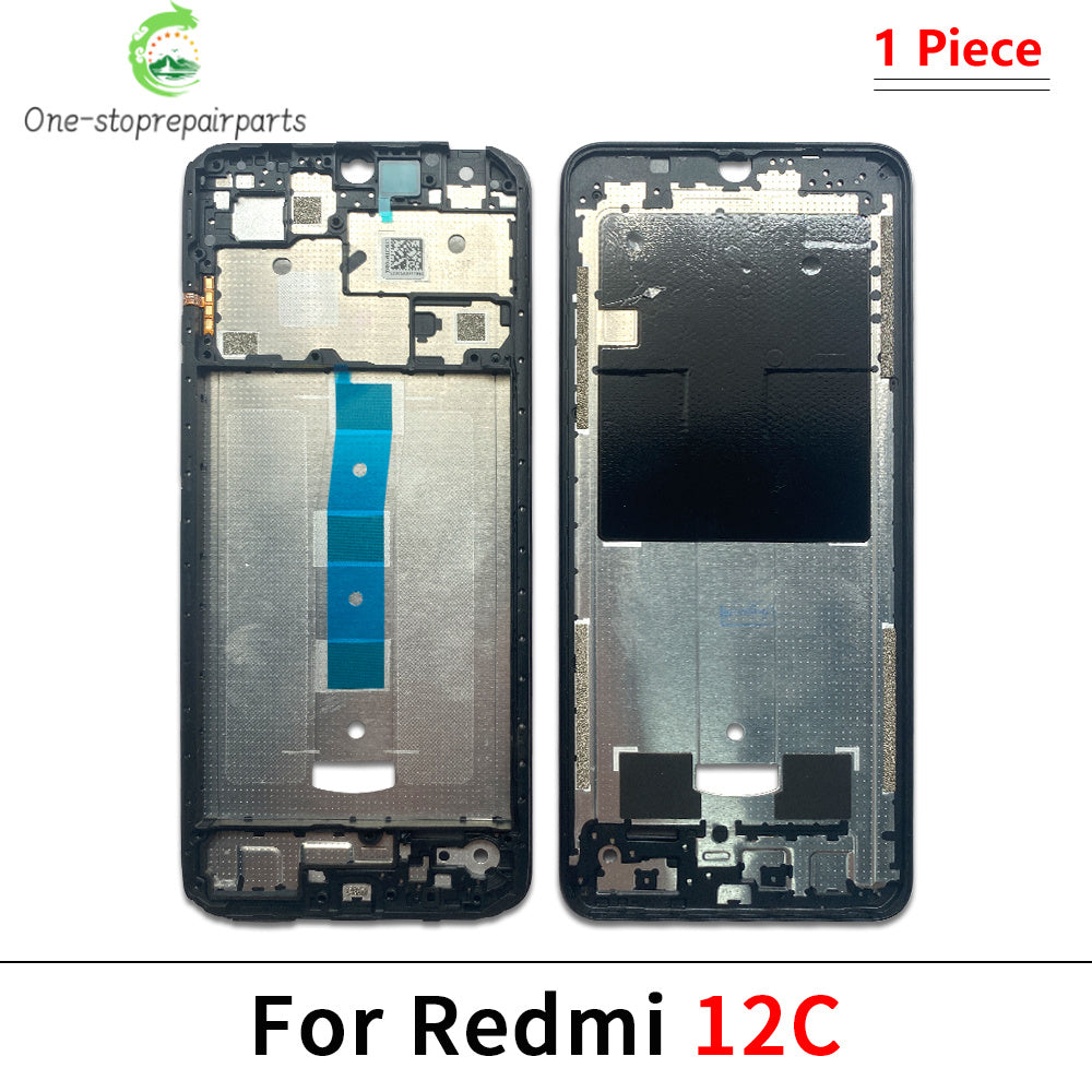 10Pcs Middle Frame Housing For Xiaomi Redmi 7A 8 8A 9 9A 9C 9T 10 10A 10C 12 12C 4G 5G Middle Frame Bezel Plate Cover Rear Bezel  Xiaomi  Xiao mi phone repair parts