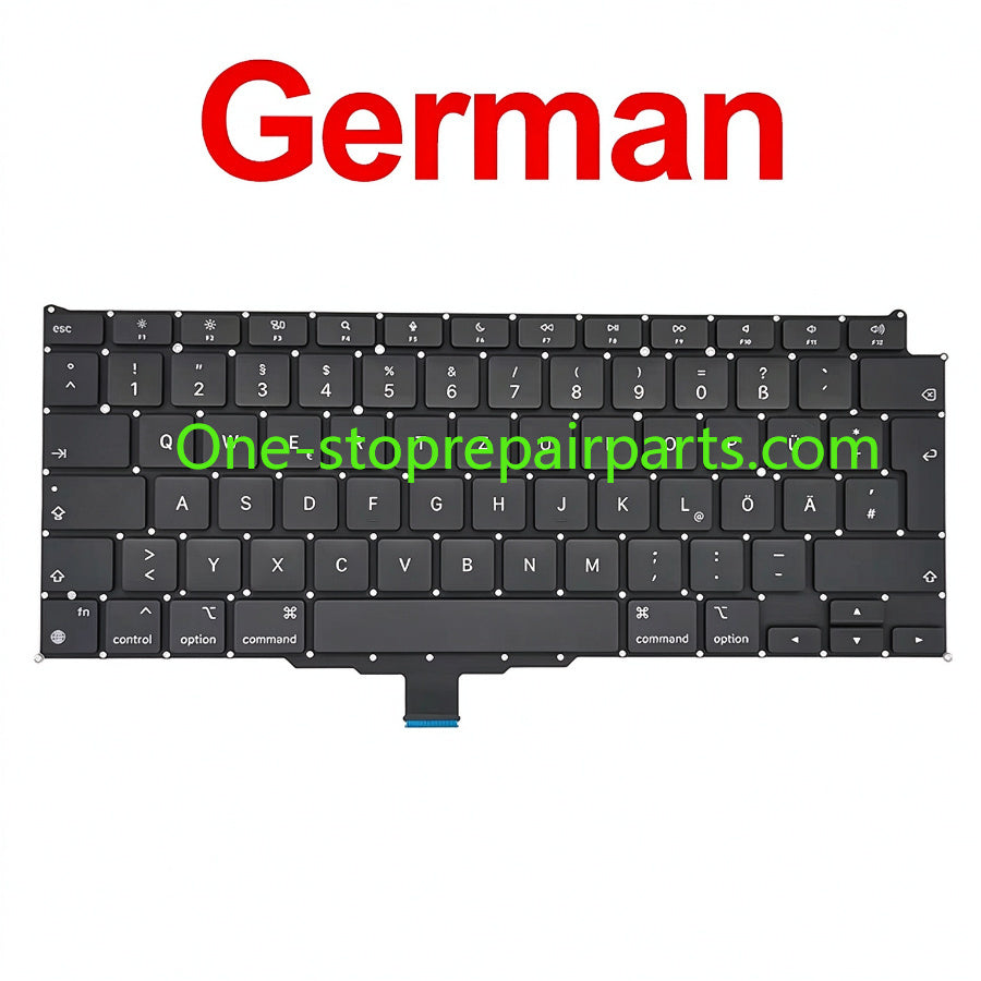 New Laptop A2337 Keyboard For Macbook Air 13" M1 A2337 Keyboard Replacement US UK FR SP IT DE RU AE Layout 2020 Year Macbook repair parts