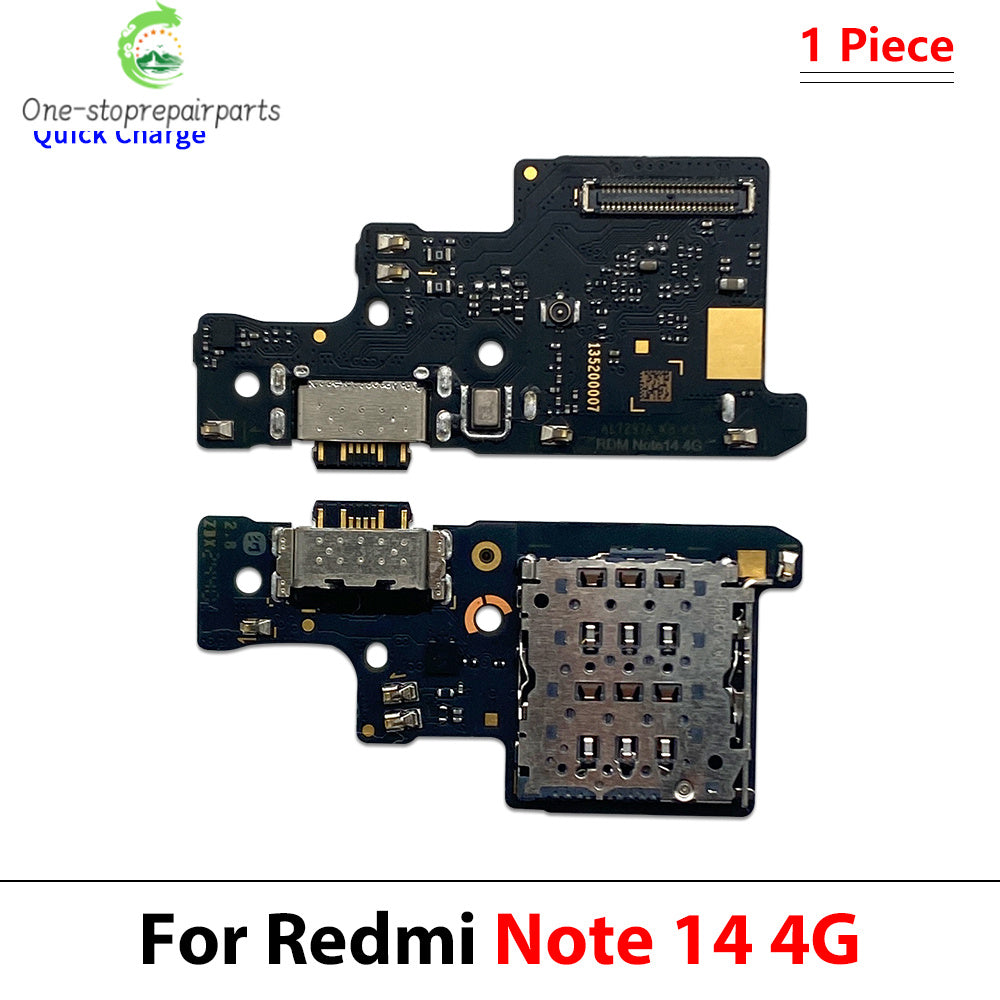 New For XIaomi Redmi Note 14 Pro Plus 4G 5G USB Charging Port Dock Charger Plug Connector Main Board Flex Cable  Xiaomi  Xiao mi phone repair parts