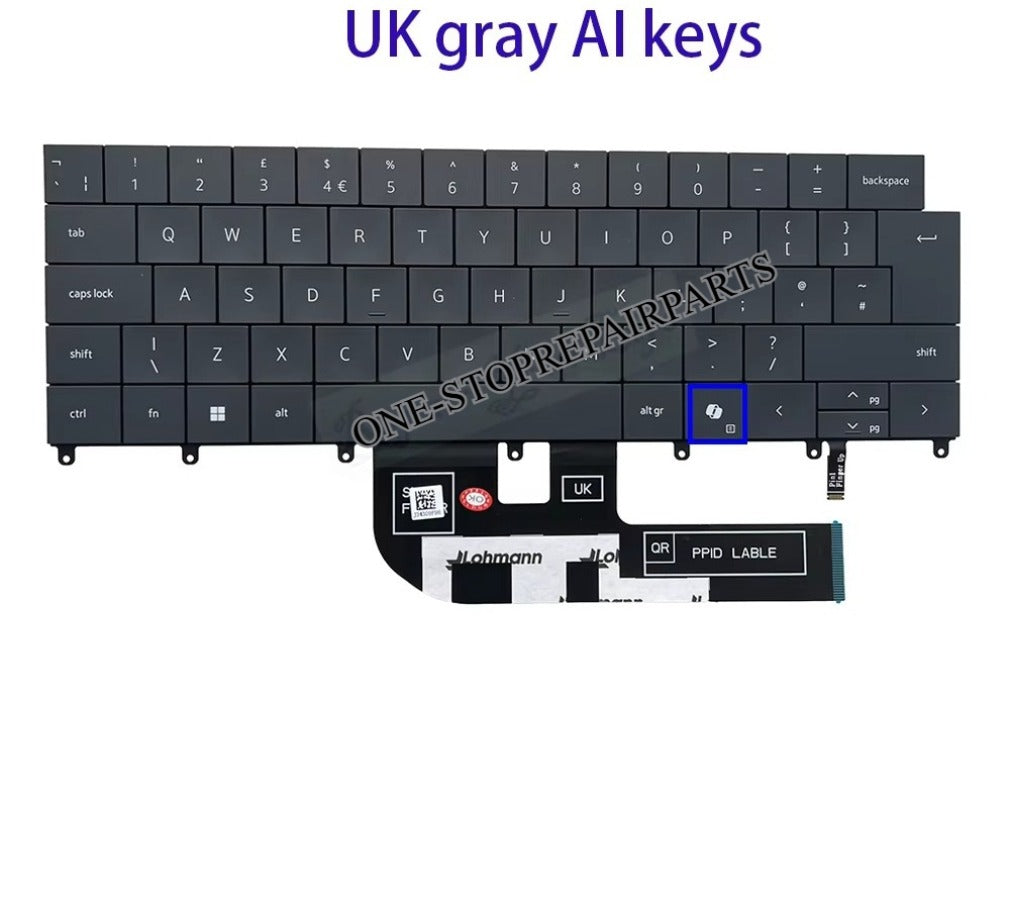 UK GB US English Keyboard Backlight For Dell XPS 14 9440 P184G 0P66PH P66PH 0DFRF5 Laptop Backlit Light Replacement Keyboards Dell laptop repair parts