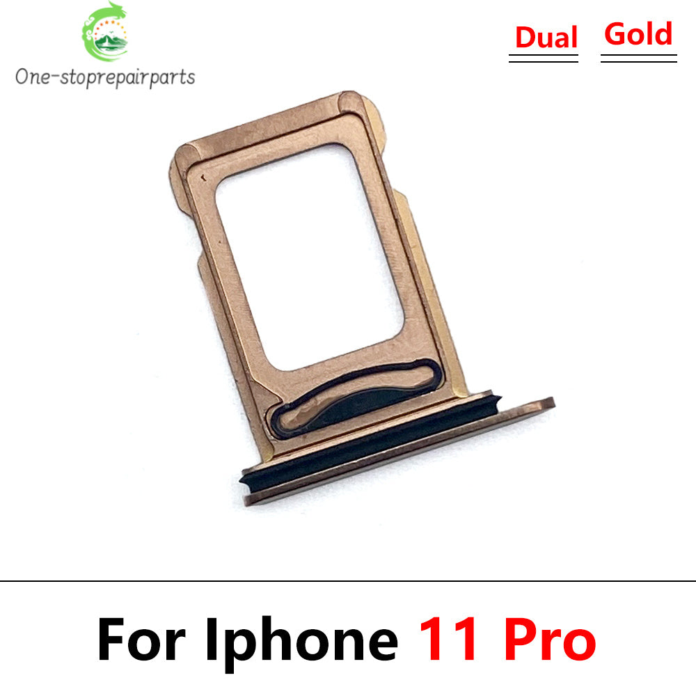 New For iPhone 11 Pro 11Pro Max Dual SIM Card Tray Slot Holder Adapter Accessories iPhone phone repair parts