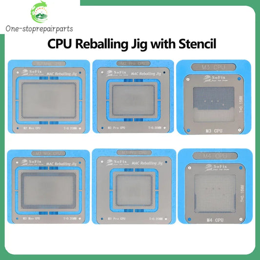 Sofix Upgrade M4 M2 Pro CPU Reballing Jig with Stencil BGA Reballing Kit Logic Board BGA reballing Magnetic Stencil for Macbook Professional Repair Tools