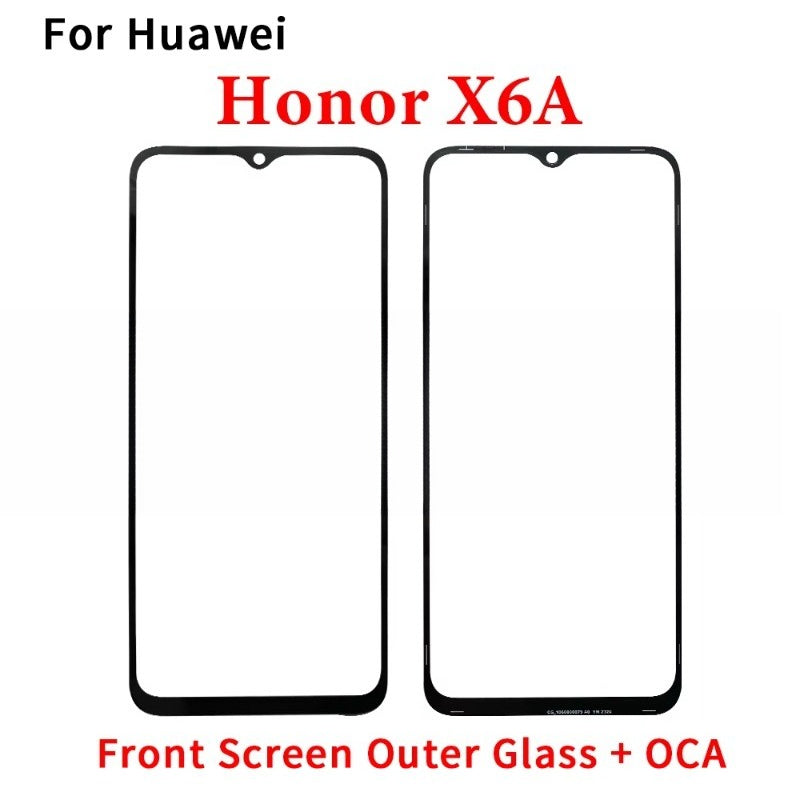 New GLASS + OCA LCD Front Outer Lens For Huawei Honor X5 X6 X6s X6A X6B X7 X7A X7B X8 X8A X8B X9 X9A X9B 4G 5G Touch Screen Huawei phone repair parts