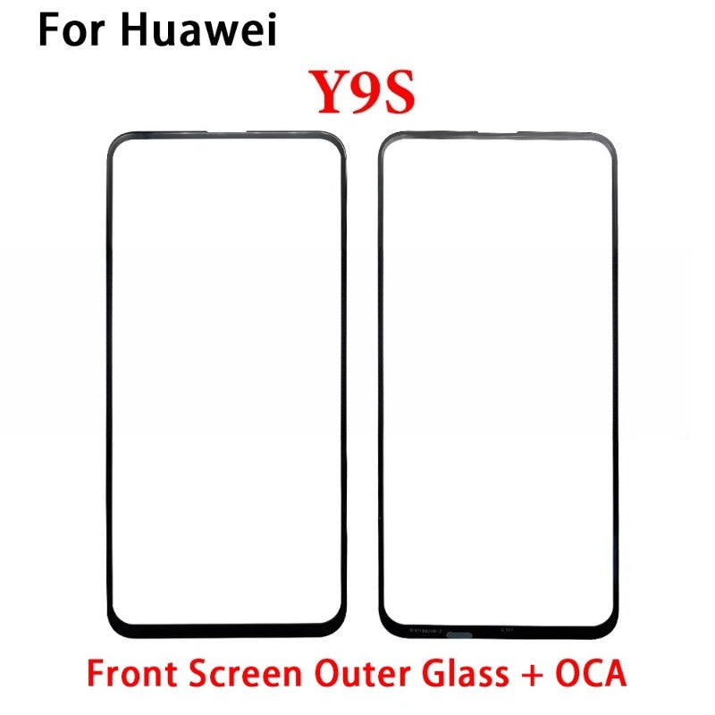Screen Front Outer Glass+OCA For Huawei Y6P Y7A Y7P Y8P Y8s Y9A Y9s Y9 Prime 2019 P30 P40 Lite E 5G Screen Touch Panel Glass Huawei phone repair parts